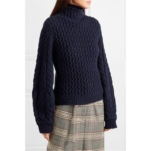 Victoria Victoria Beckham Cable Knit Navy Sweater sz S